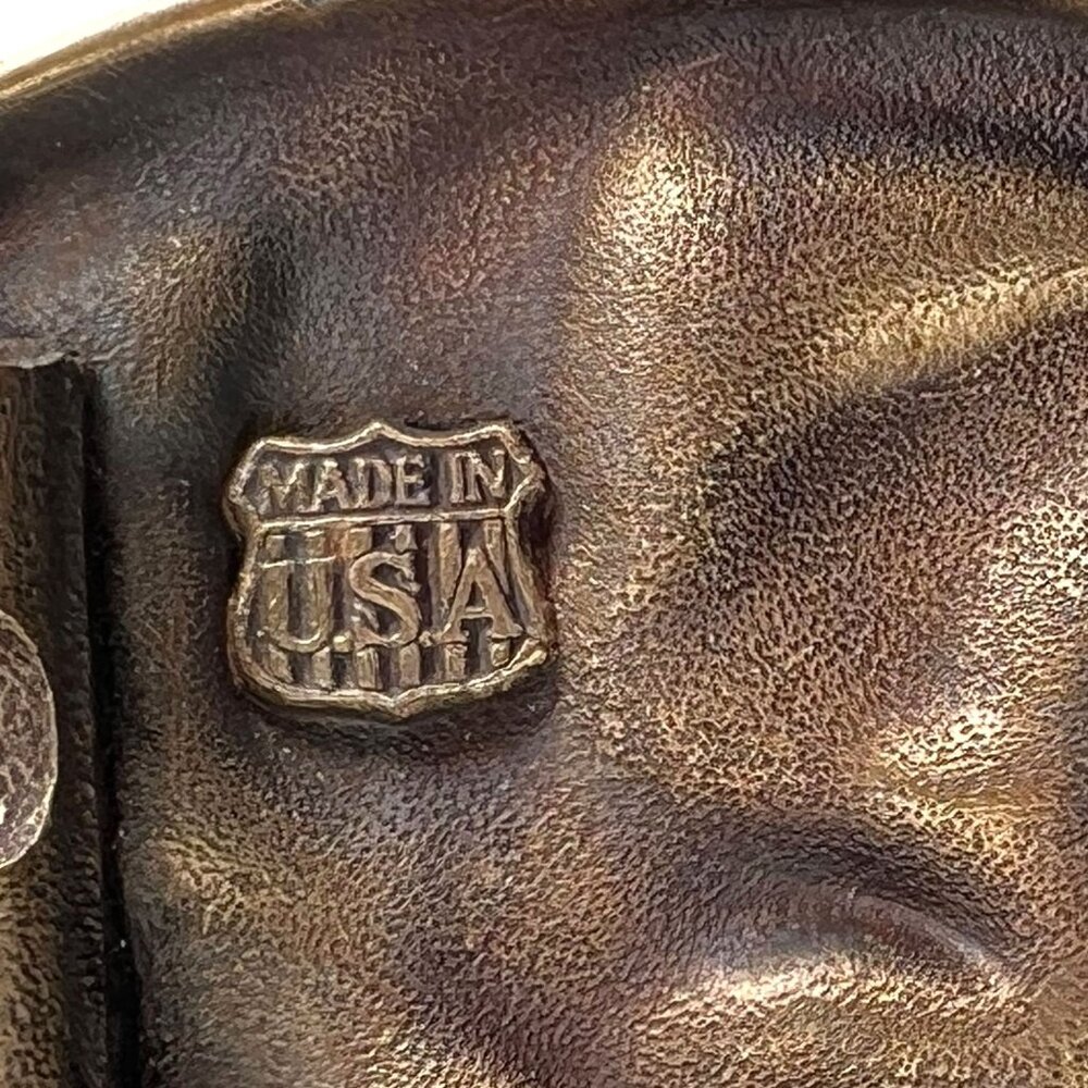 Golden Eagles NRA Belt Buckle 36 inch Leather Belt Embossed Tiger Stars USA - Picture 10 of 15